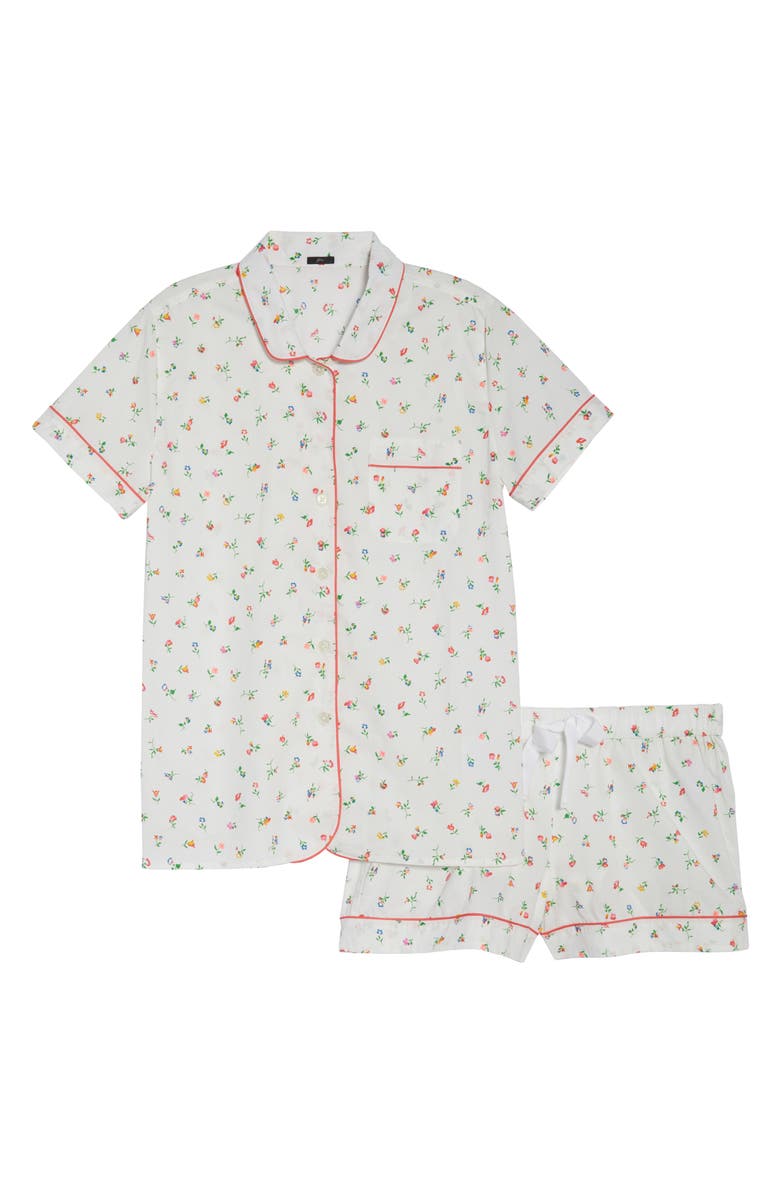 J.Crew Floral Print Pajamas, Alternate, color, Ivory Multi