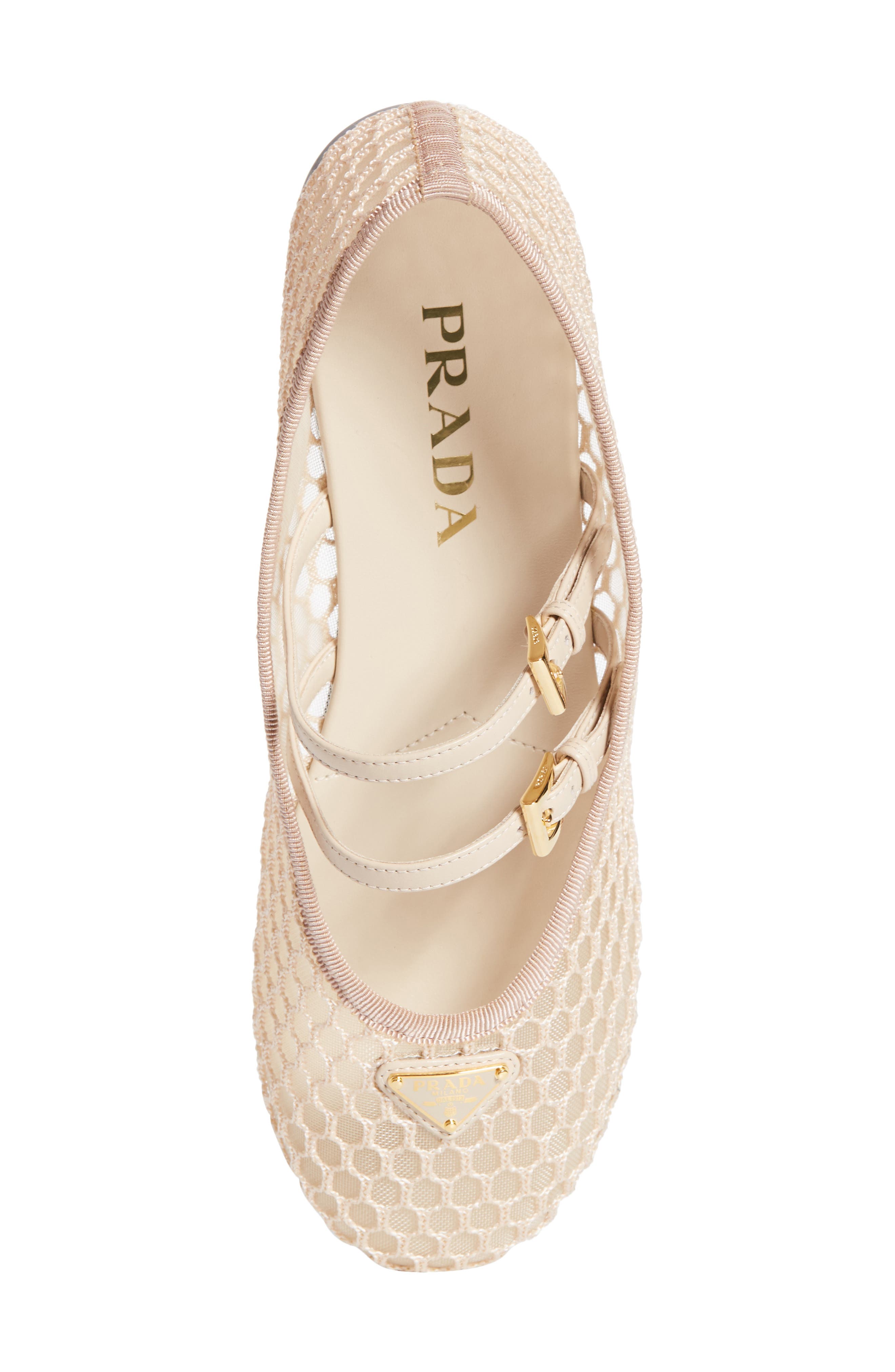 Ballerine Mesh Mary Jane Flat, Alternate, color, TRAVERTINO