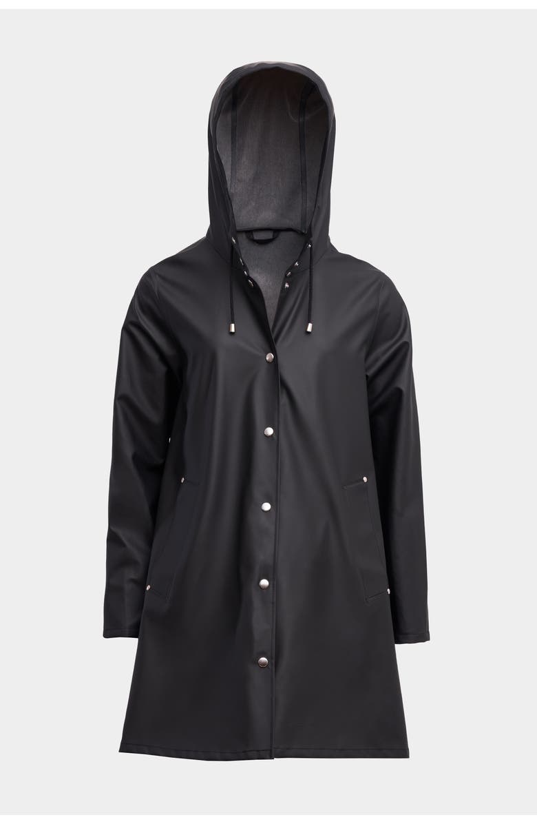Stutterheim Mosebacke Lightweight Raincoat, Alternate, color, Black
