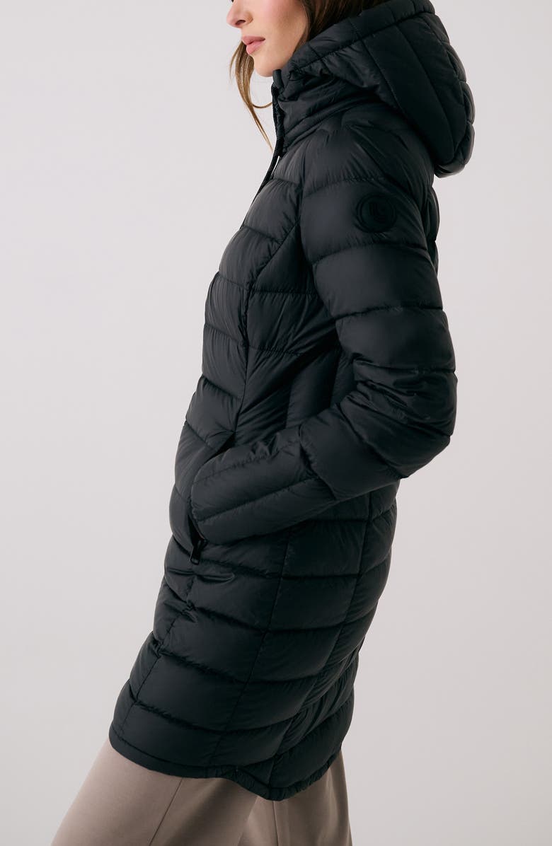 Lole Claudia Hooded Packable Down Jacket, Alternate, color, Black Beauty