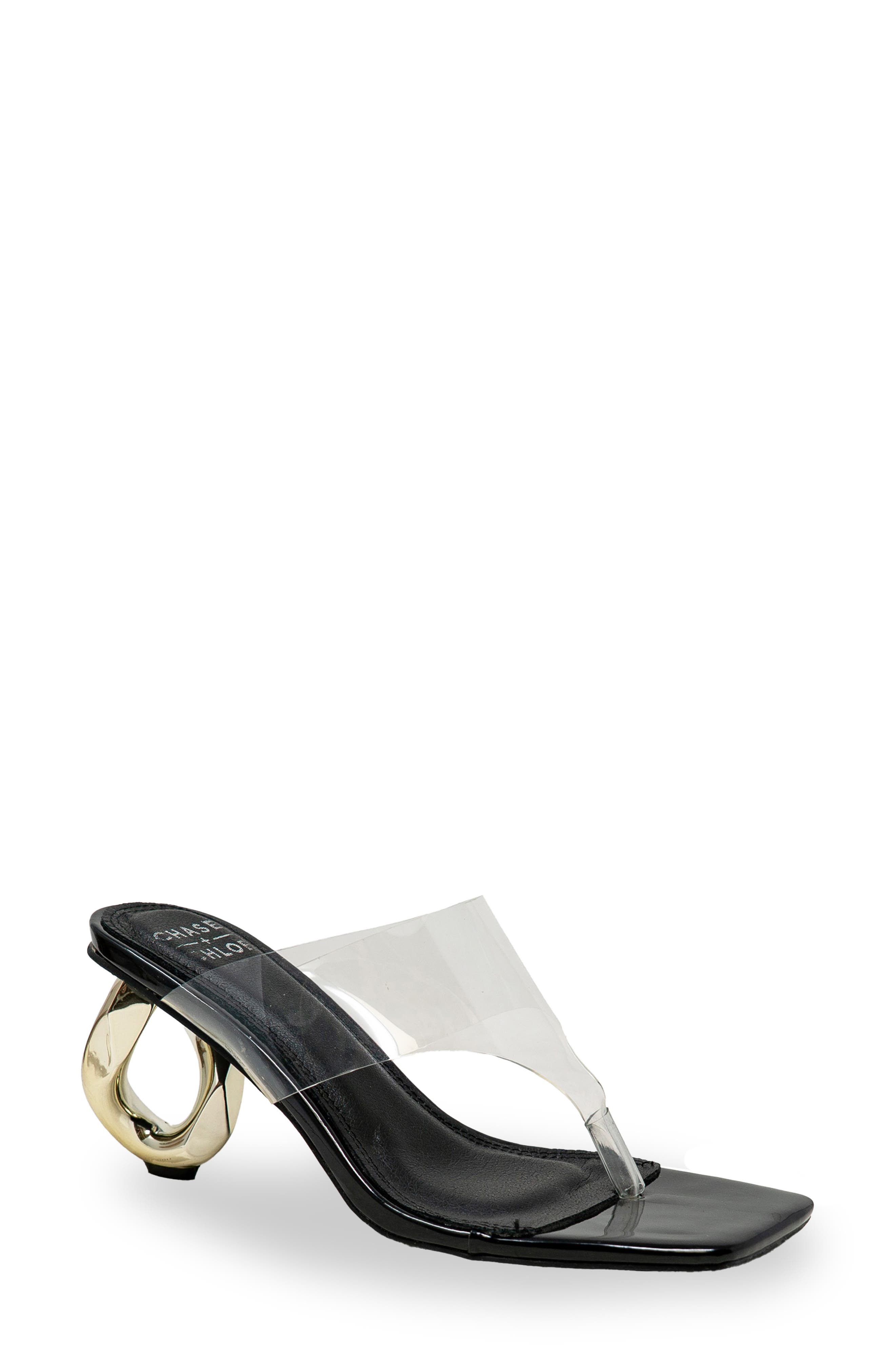 CHASE AND CHLOE Ryella Clear Strap Sandal