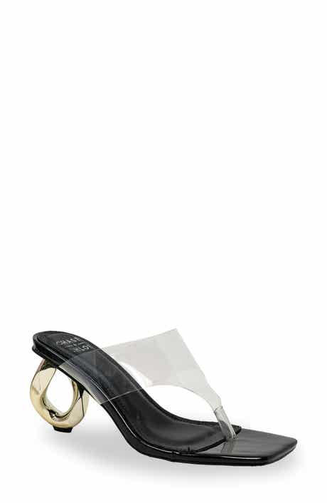 CHASE AND CHLOE Ryella Clear Strap Sandal