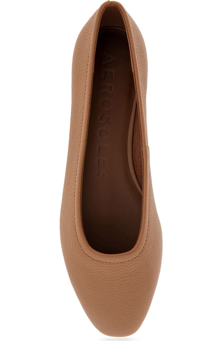 Aerosoles Amelie Ballet Flat, Alternate, color, Tan Pebbled Leather