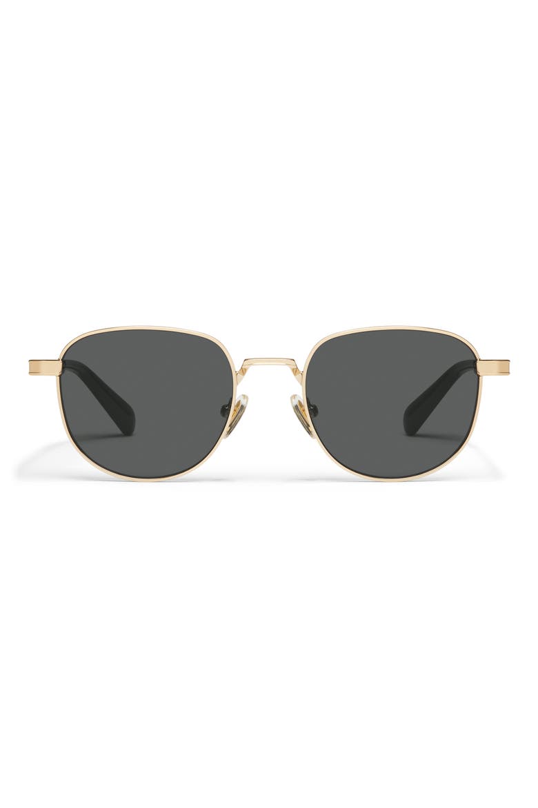 Born Ready 52mm Round Sunglasses, Main, color, GOLD/ SMOKE