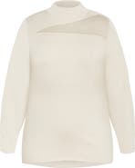 City Chic Reign Mock Neck Sweater