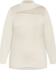 City Chic Reign Mock Neck Sweater