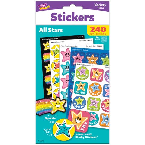 Scratch 'N Sniff All Stars, 240 Count Scented Stickers