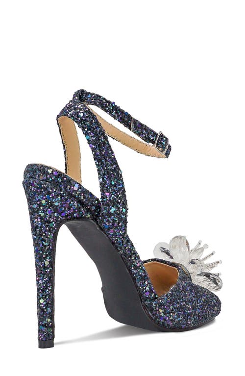 Chase & Chloe Chase And Chloe Lotus Crystal Cluster Ankle Strap Sandal