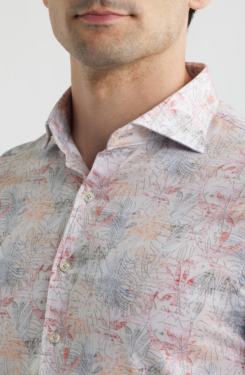 johnnie-O Guffey Short Sleeve Button-Up Shirt, Alternate, color, Khaki