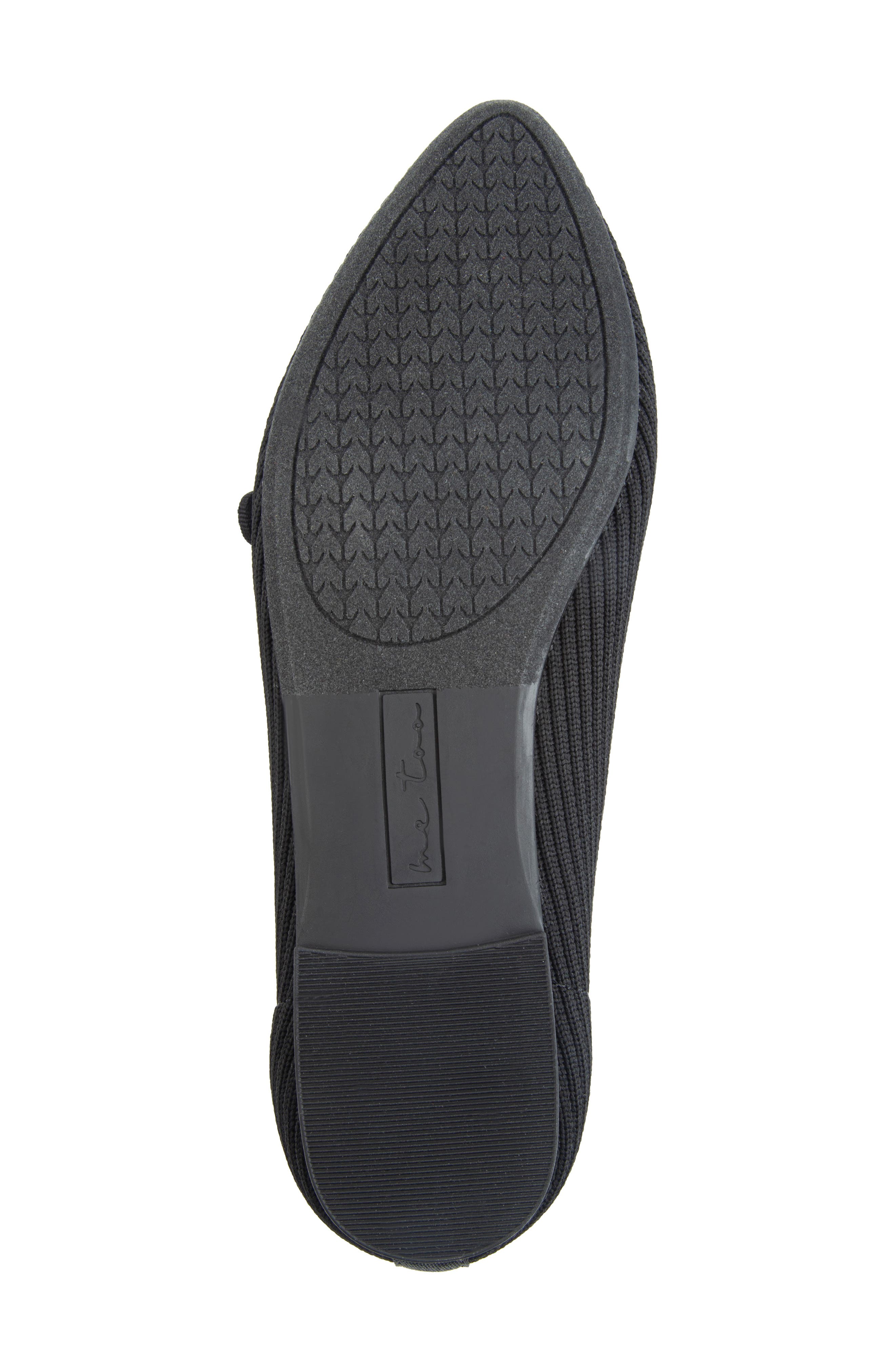Me Too Glory Rib Knit Mary Jane Flat, Alternate, color, Black