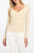 GUESS Ayleen Ruched Long Sleeve Jersey Top