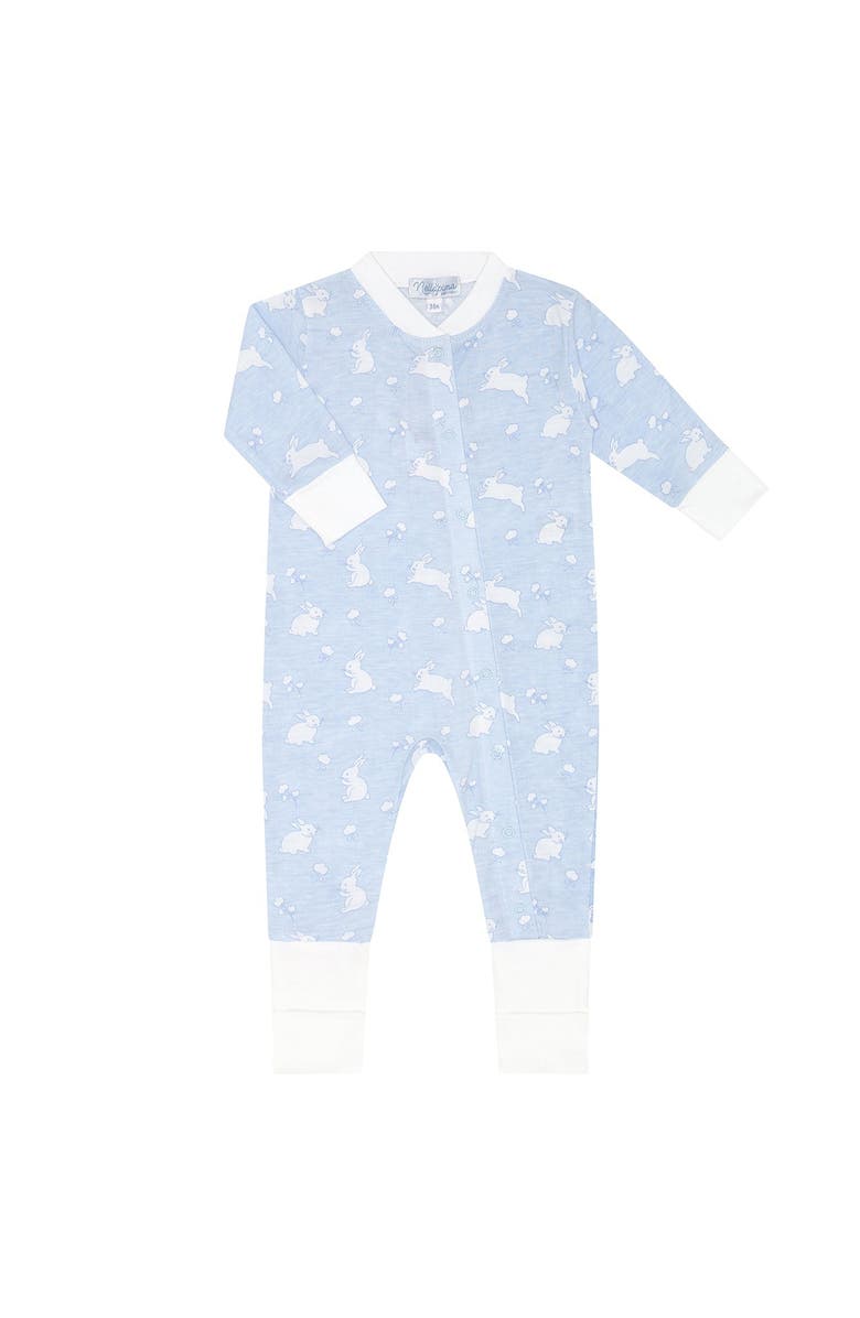 Nellapima Blue Bunny Cotton Coverall - Baby, Main, color, Blue
