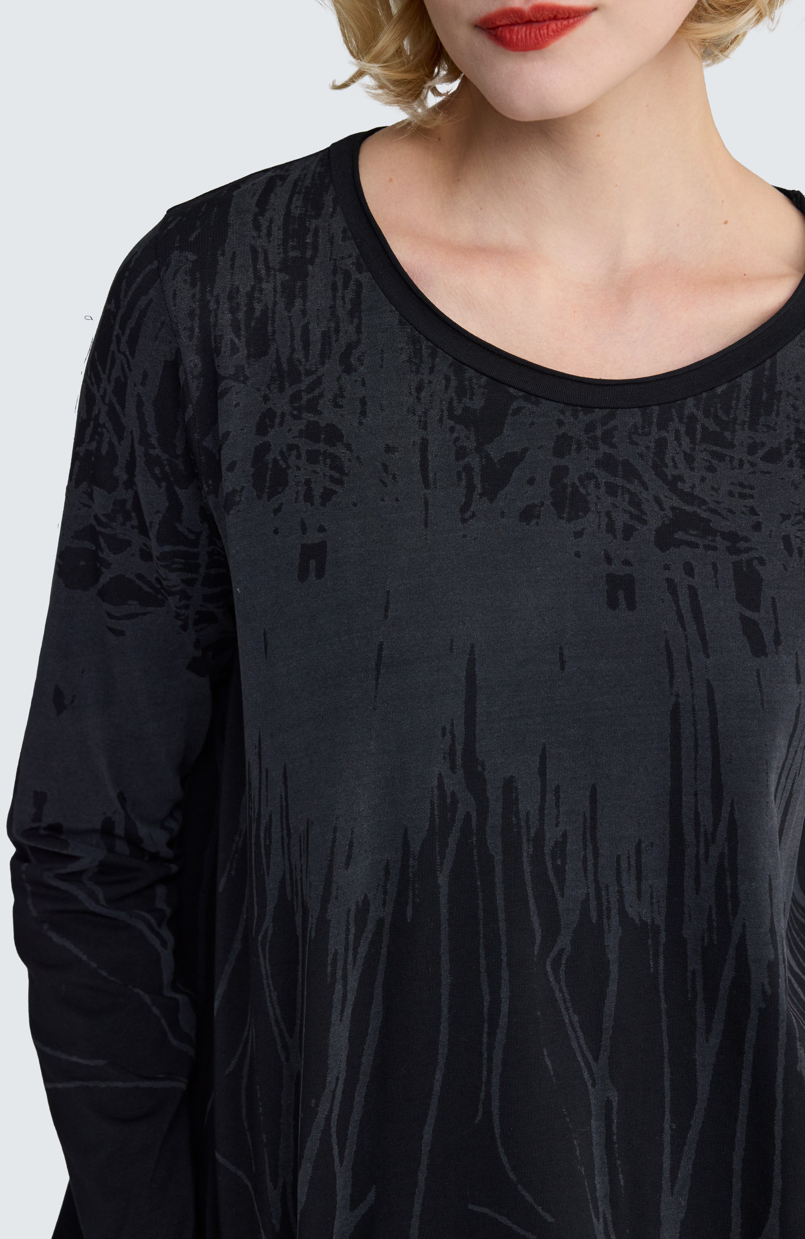 Selene Laser-Burn Jersey Blouse - image 2