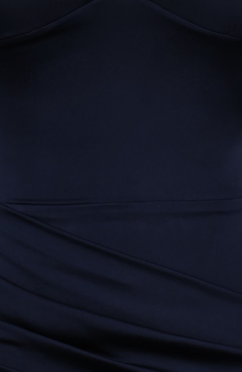 HOUSE OF CB Freya Gathered Satin Spaghetti Strap Gown with Scarf, Alternate, color, 