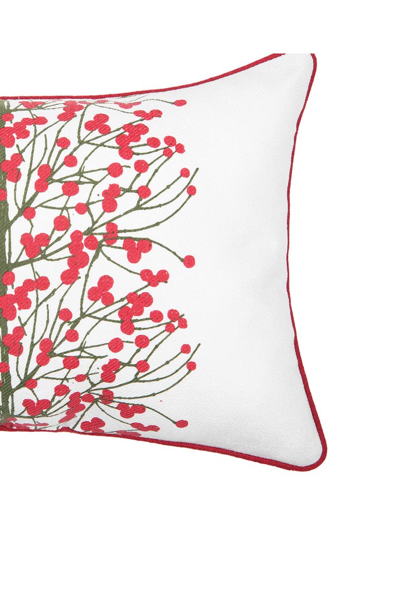 C&F Home Berries Tree Printed Christmas Throw Pillow, 13" x 20", Alternate, color, Red