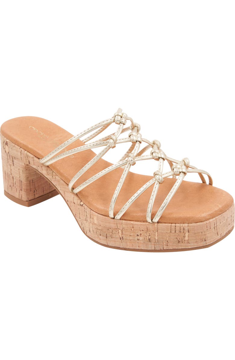 André Assous Camryn Platform Slide Sandal, Main, color, Platino