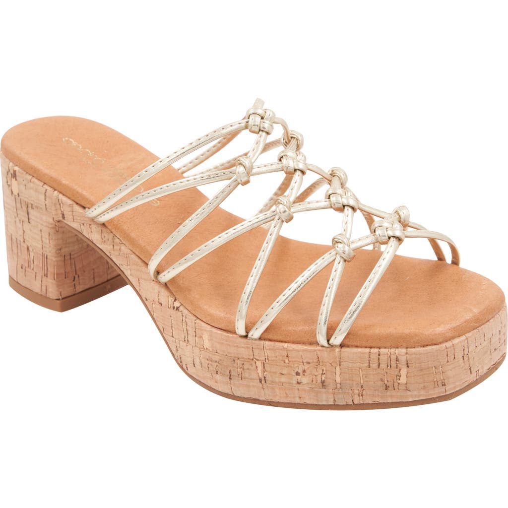 Andre Assous André Assous Camryn Platform Slide Sandal In Platino