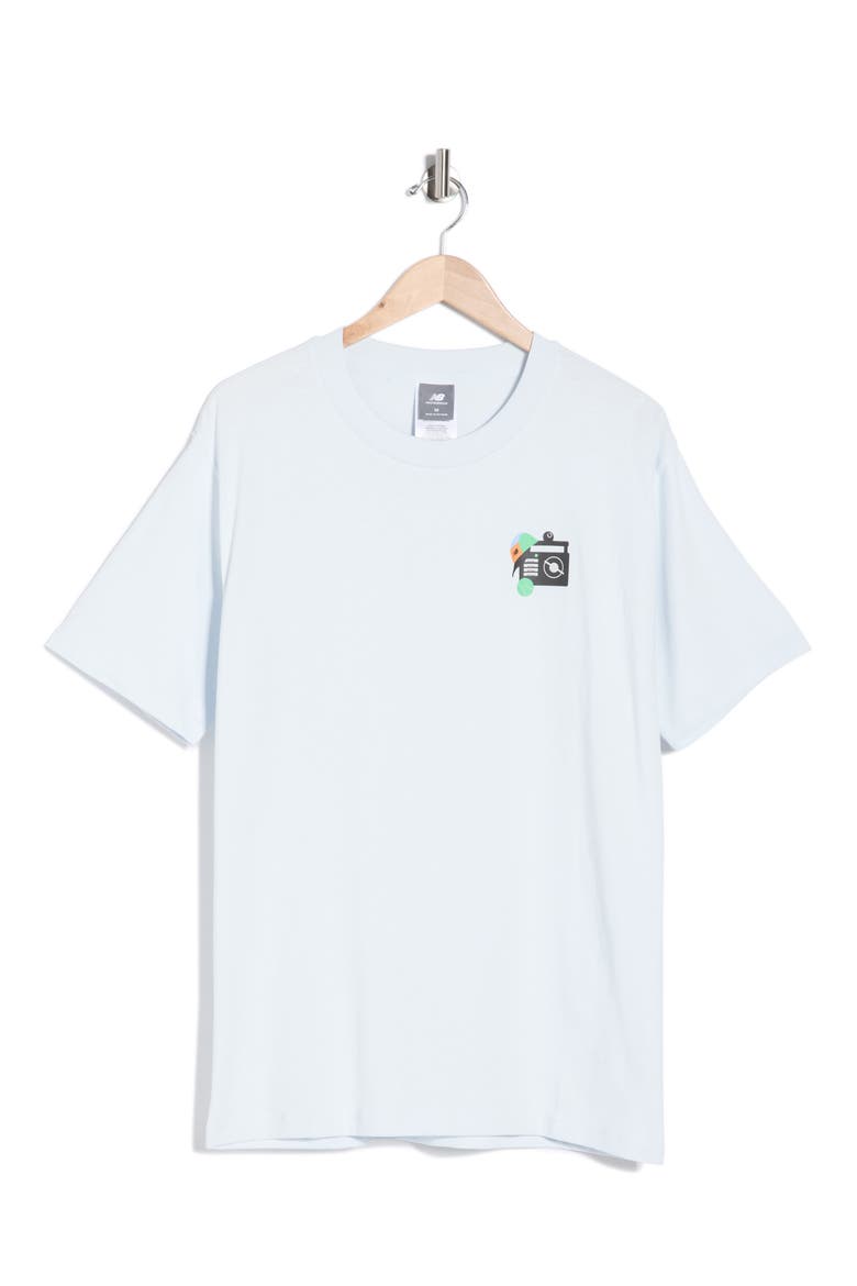 Clock Graphic T-Shirt, Alternate, color, ICE BLUE