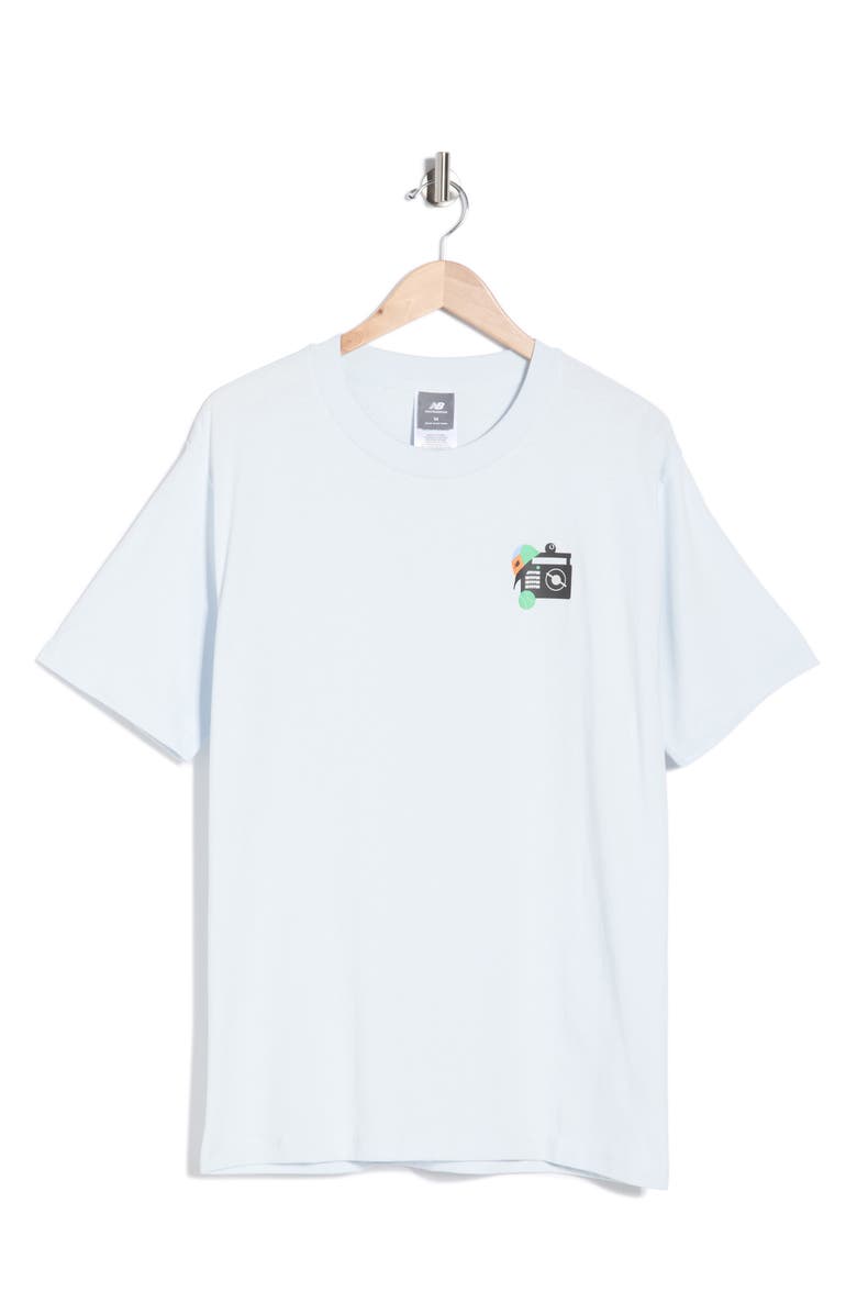 New Balance Clock Graphic T-Shirt, Main, color, Ice Blue