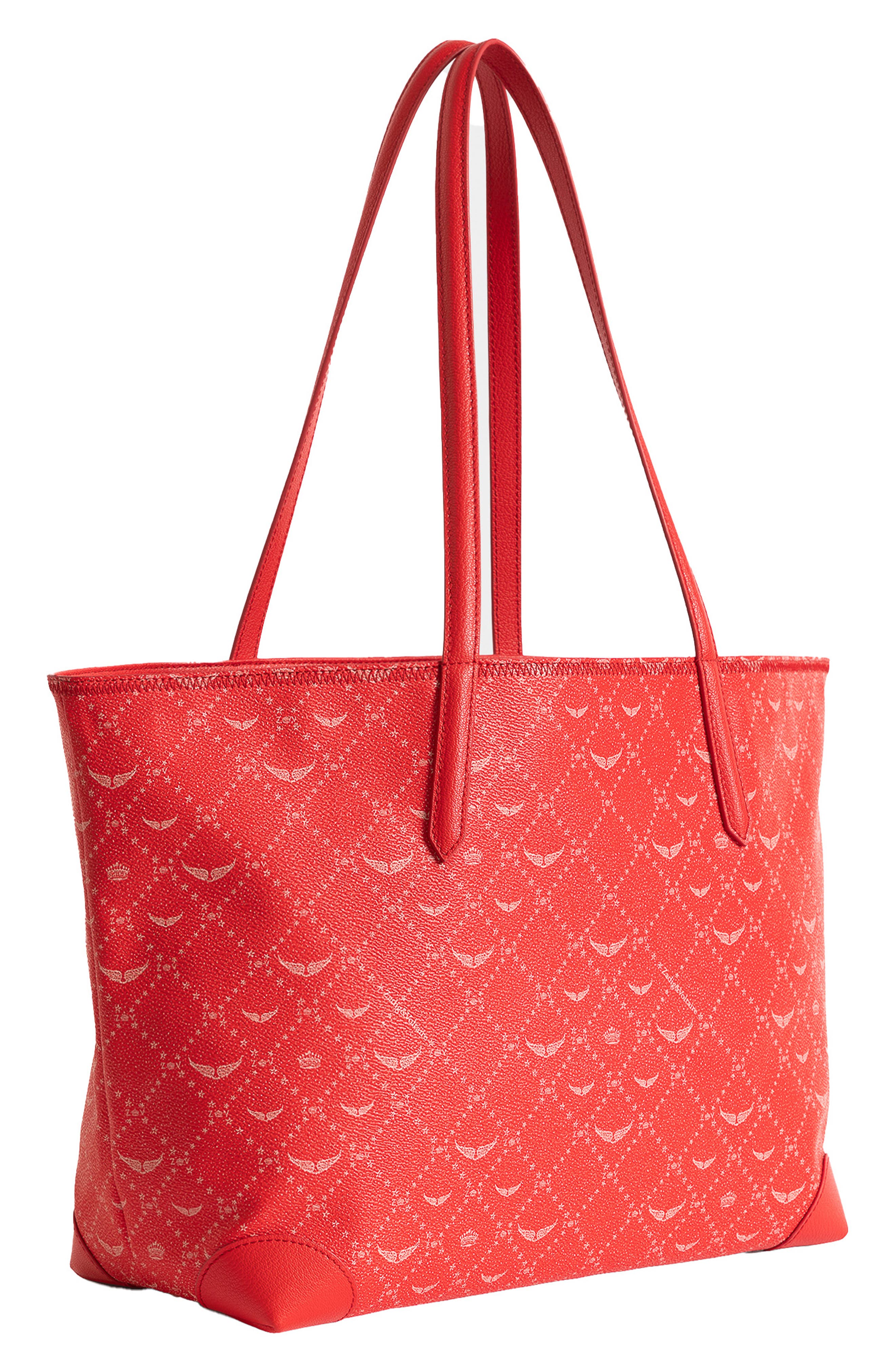 Z Shopper Monogram Faux Leather Tote, Alternate, color, LOVE