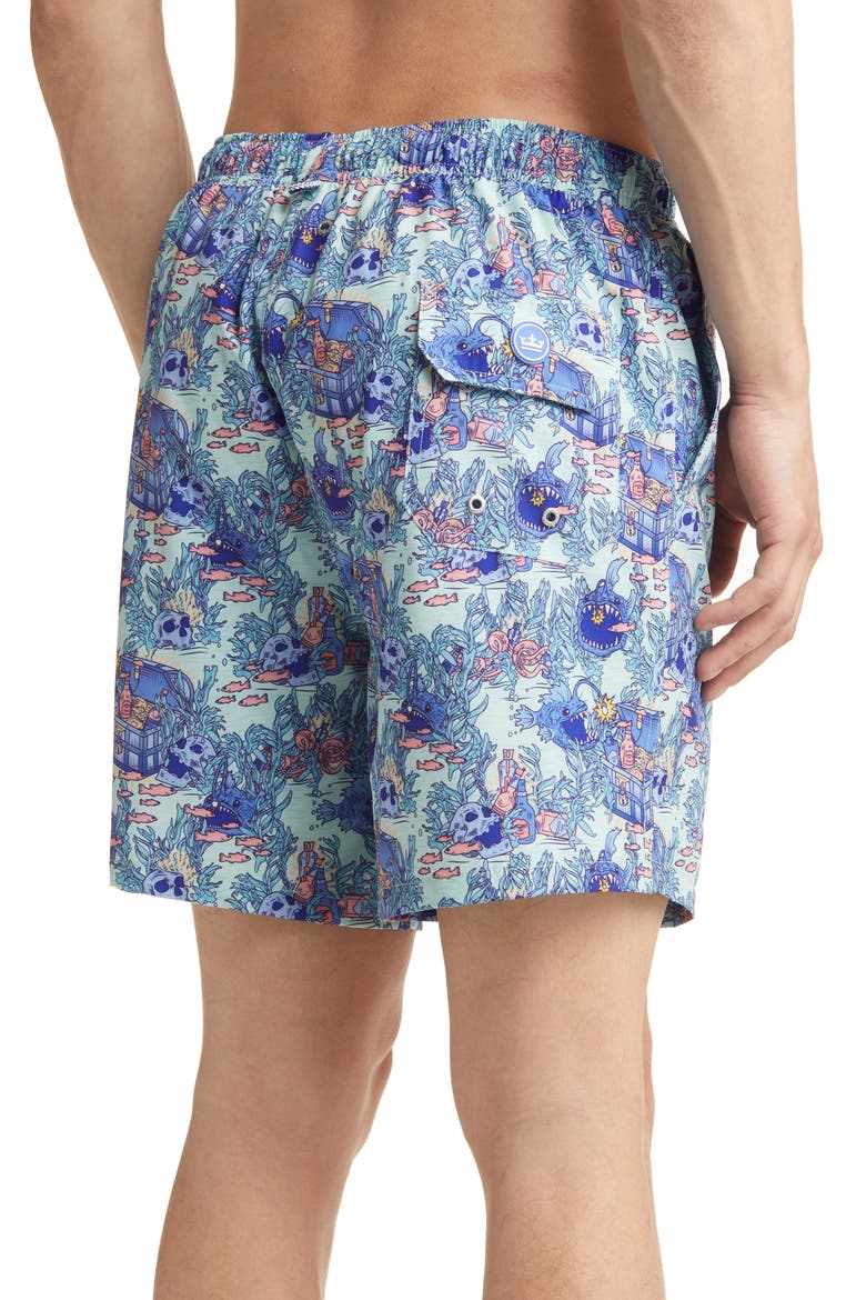 Men's Lit Up Swim Trunks, Alternate, color, MINT CHIP