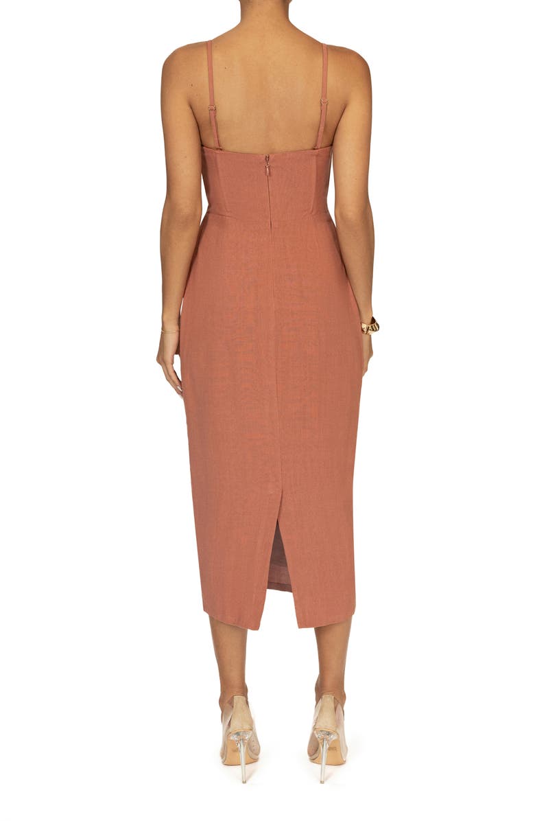 JLUXLABEL Private Retreat Sheath Midi Dress, Alternate, color, 