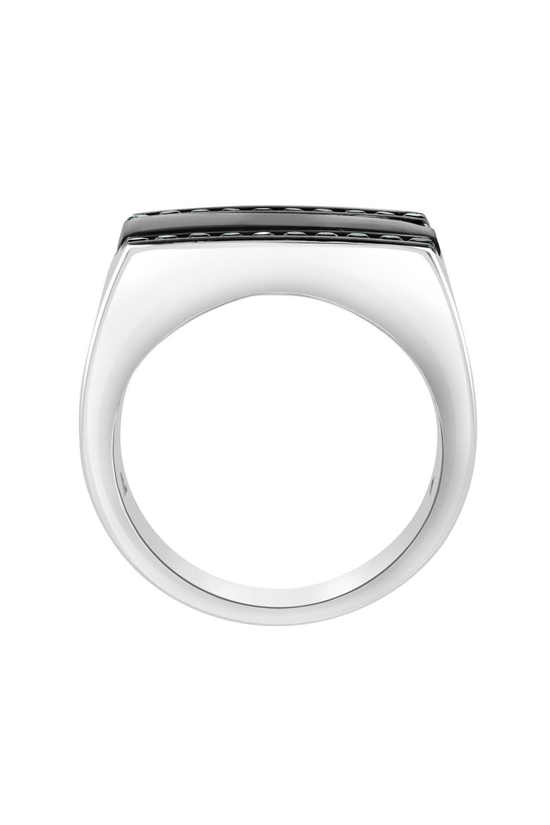 Onyx & Spinel Signet Ring, Alternate, color, BLACK