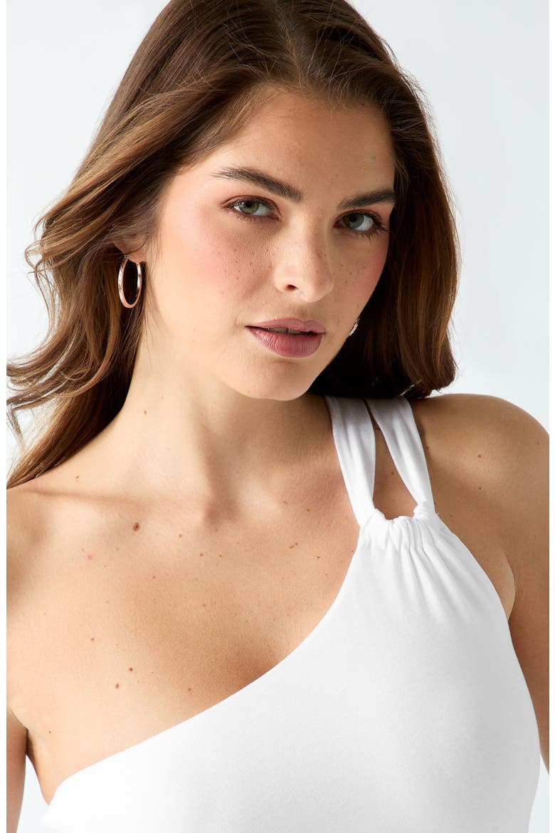 Eira One Shoulder Top, Alternate, color, WHITE
