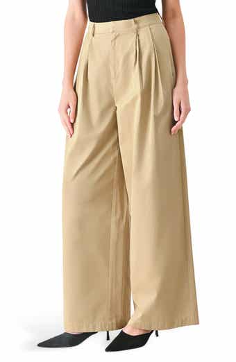 Pleated High Waist Wide Leg Pants