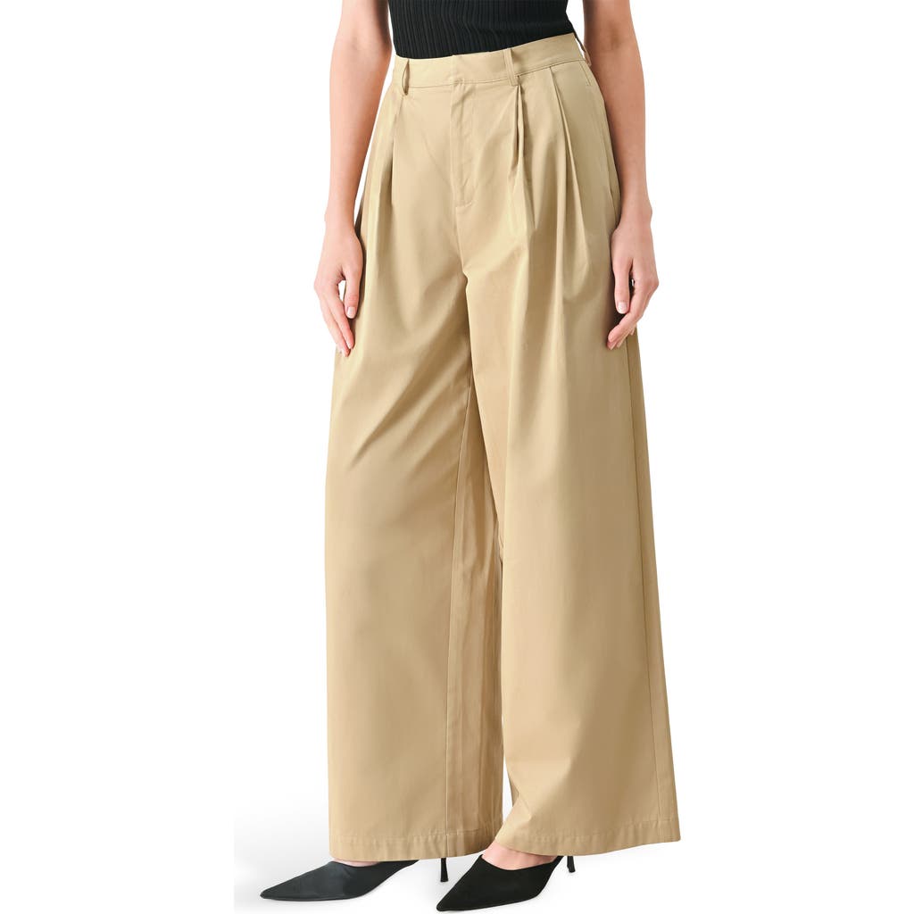 Freemarket Pleated High Waist Wide Leg Pants In Taupe