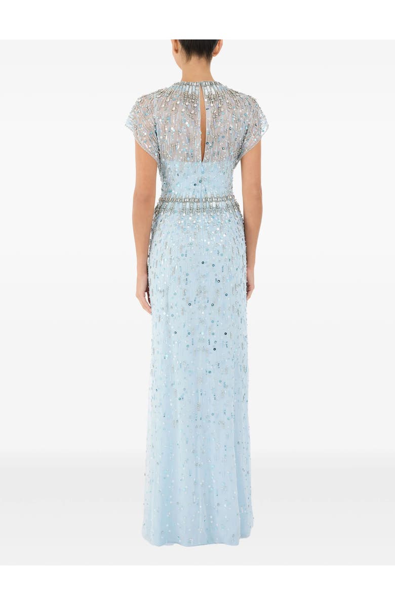 Jenny Packham Lauretta Embellished Maxi Dress, Alternate, color, Winter Blue