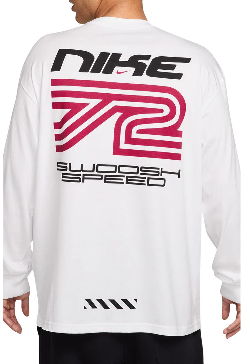 Sportswear Racing Graphic Long Sleeve T-Shirt, Alternate, color, WHITE