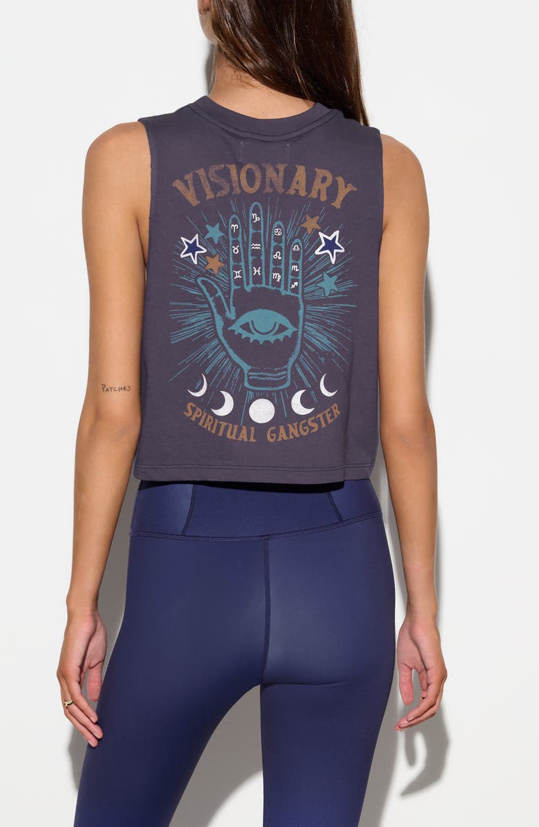 Spiritual Gangster Divine Eye Spirit Crop Graphic Tank, Alternate, color, Eclipse