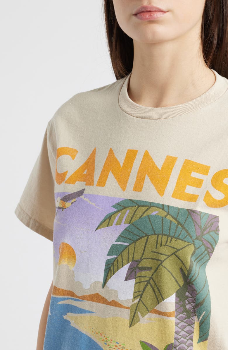 Junk Food Cannes Côte D'Azur Graphic T-Shirt, Alternate, color, Sand