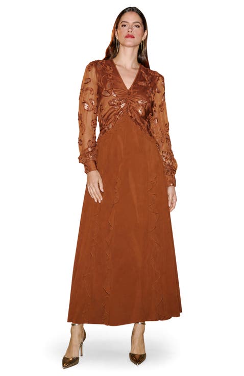Sequin Bodice Maxi Dress