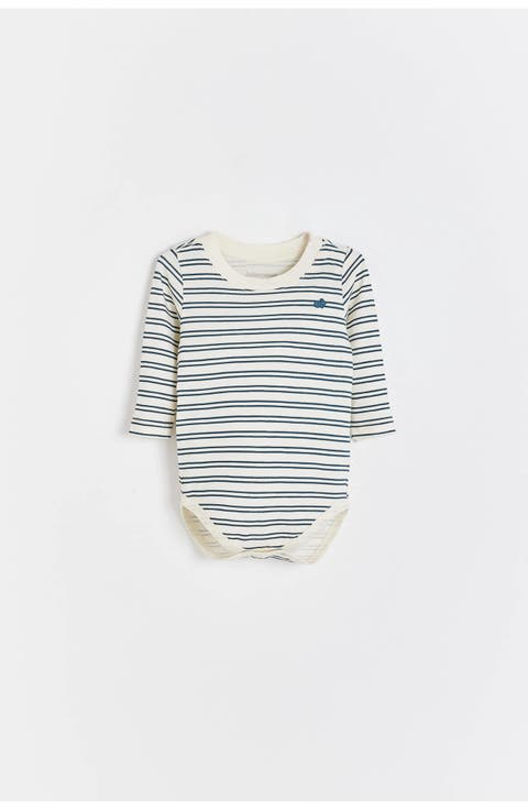 Blue Striped Bodysuit for Infant