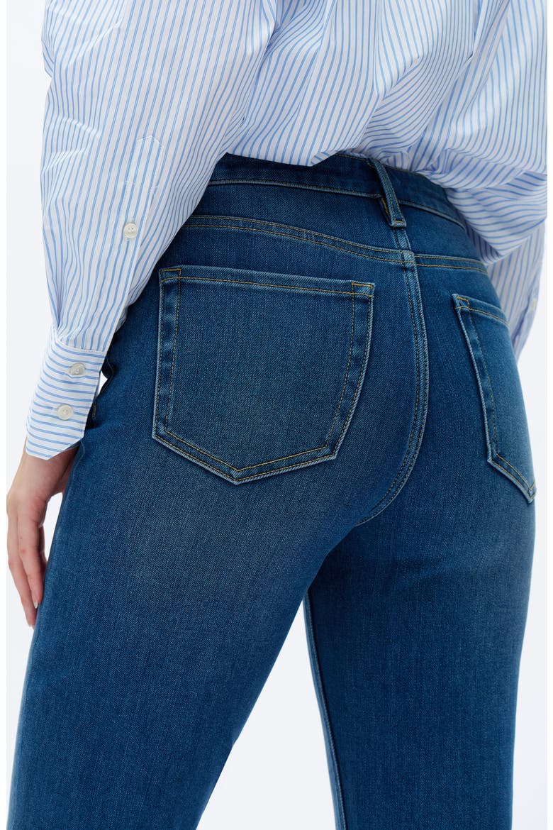 High Waist Straight Leg Jeans, Alternate, color, MEDIUM BLUE