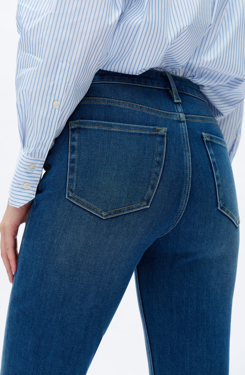 Bayeas High Waist Straight Leg Jeans, Alternate, color, Medium Blue