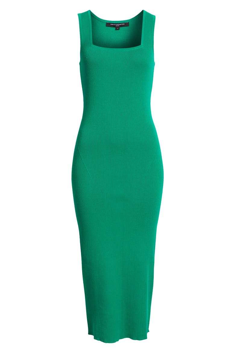 Mozza Sleeveless Rib Midi Sweater Dress, Alternate, color, GREEN TAMBOURINE
