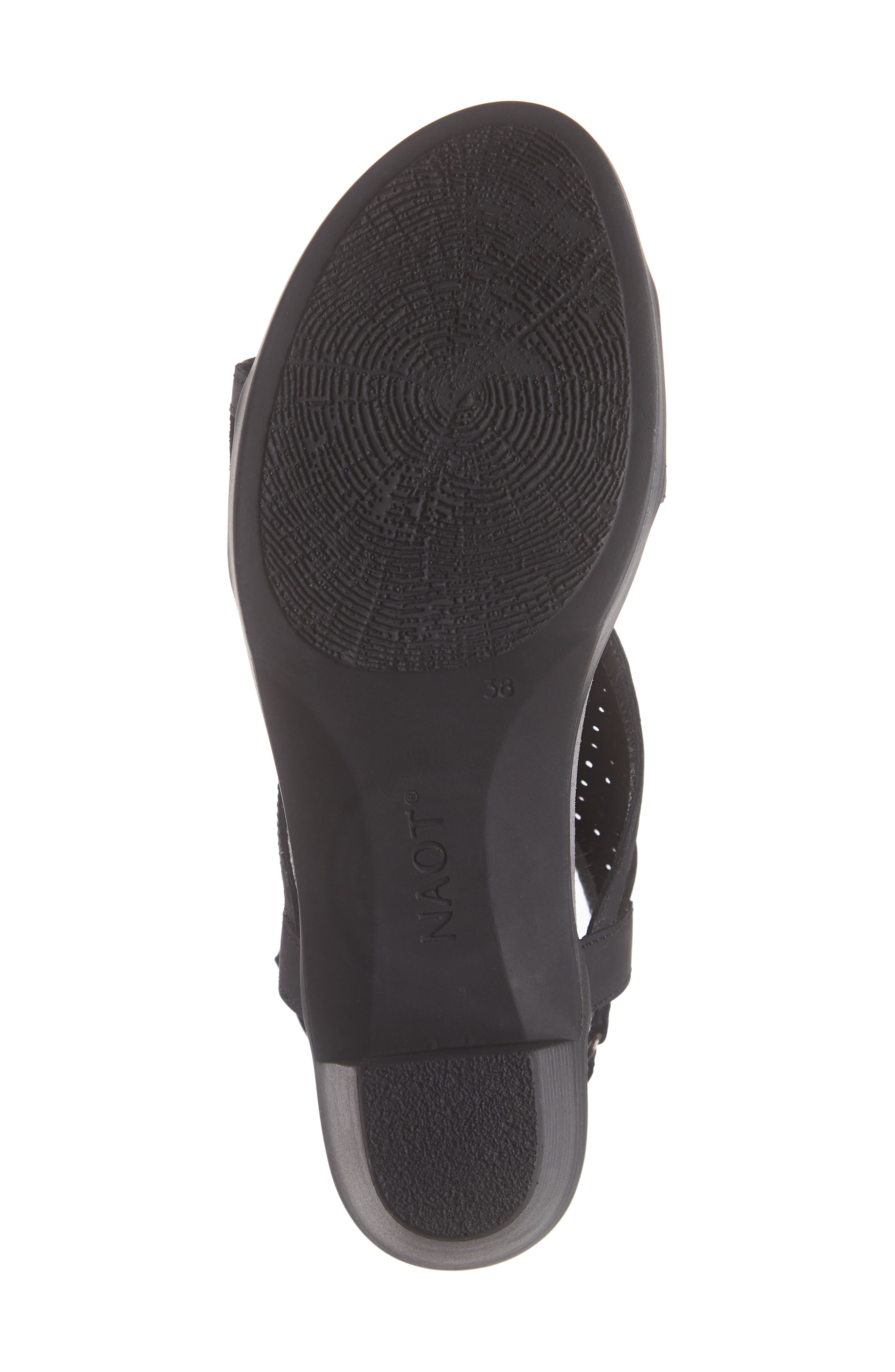 Naot Destiny Sandal, Alternate, color, Black Suede/ Coal Nubuck