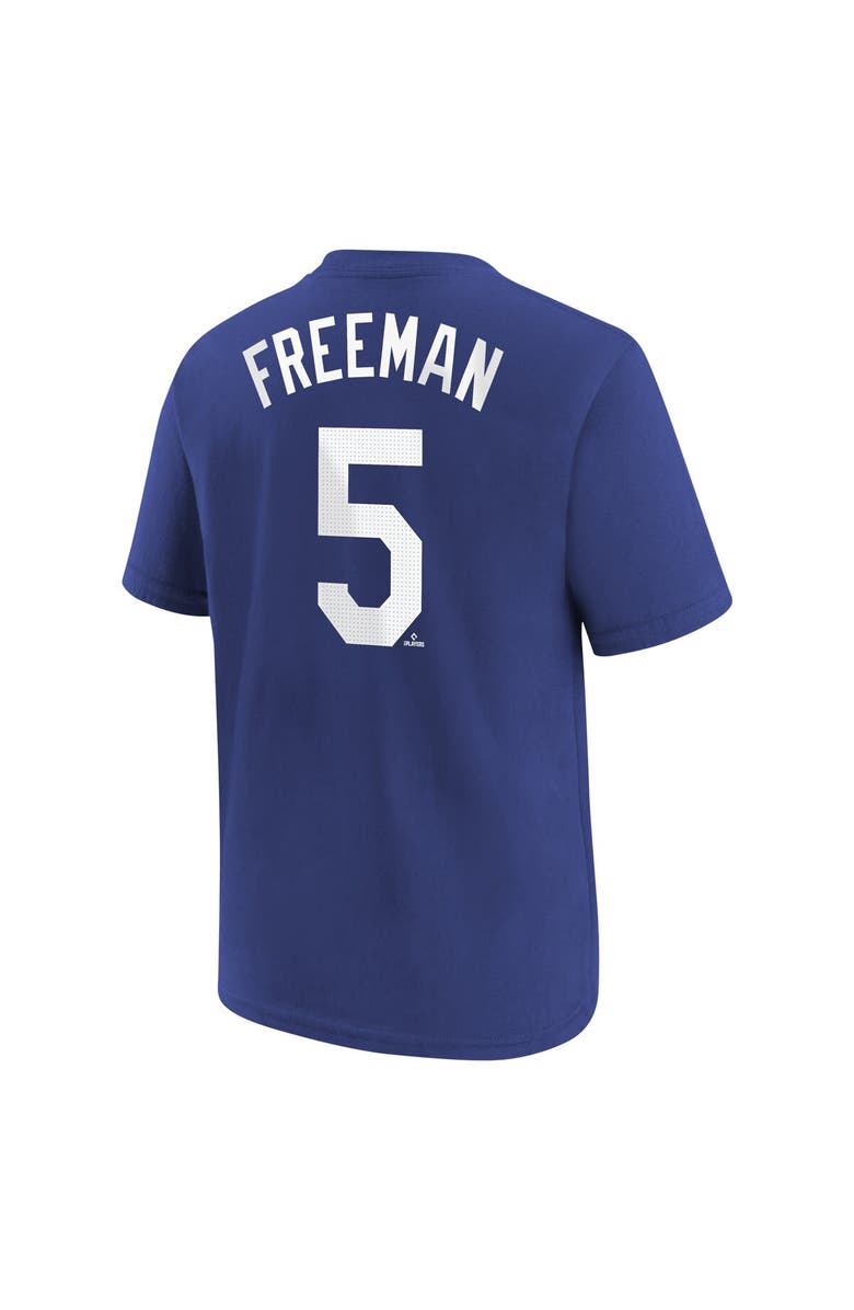 Nike Youth Nike Freddie Freeman Royal Los Angeles Dodgers Home Player Name & Number T-Shirt, Alternate, color, 