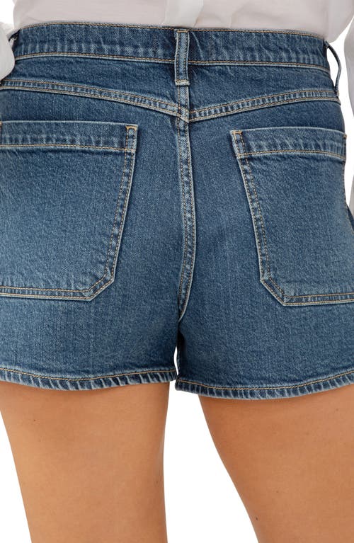 Shop Silver Jeans Co. Patch Pocket Utility Denim Shorts In Indigo