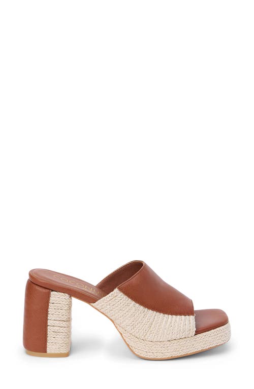 Coconuts By Matisse Beaufort Colorblock Mixed Media Sandal In Cognac