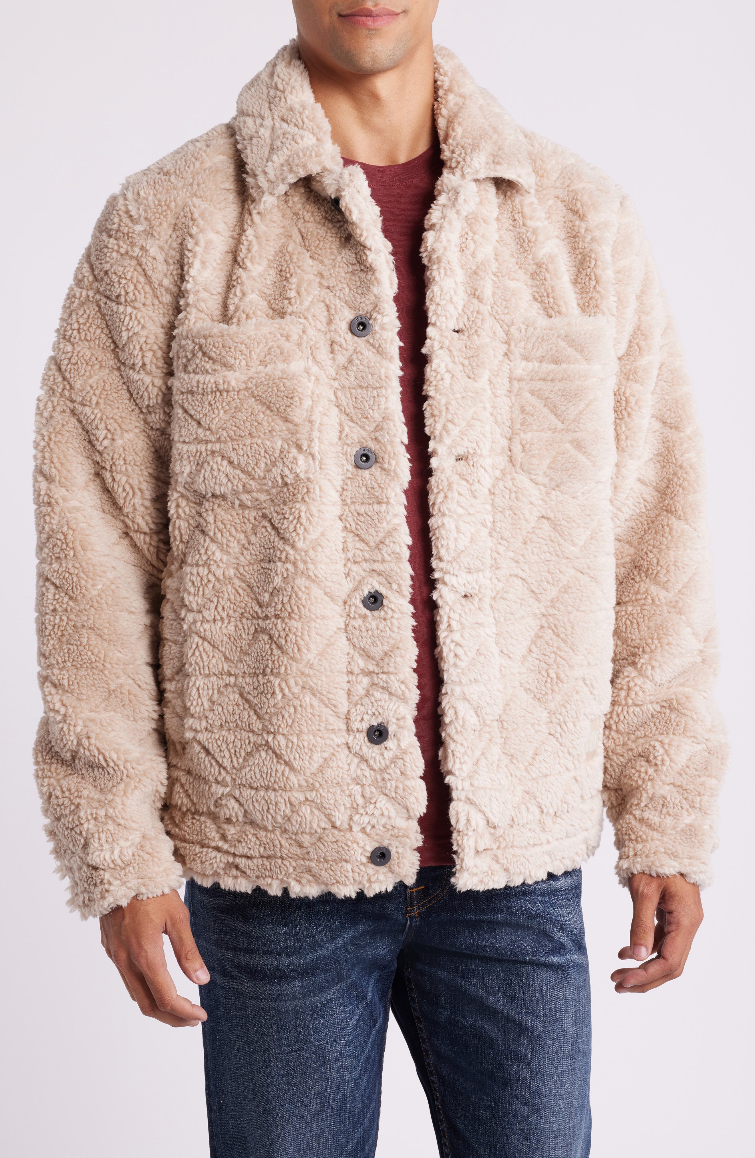 Ugg ® Janson Fluff Trucker Jacket In Neutral