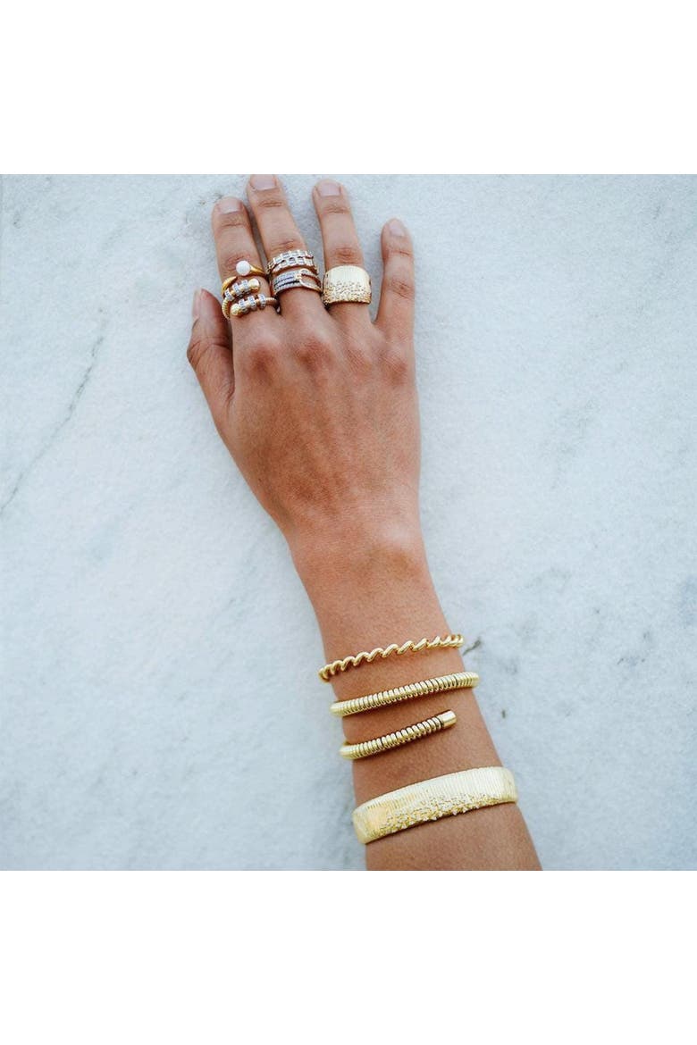 The Belgravia Pavé Cuff, Alternate, color, Gold