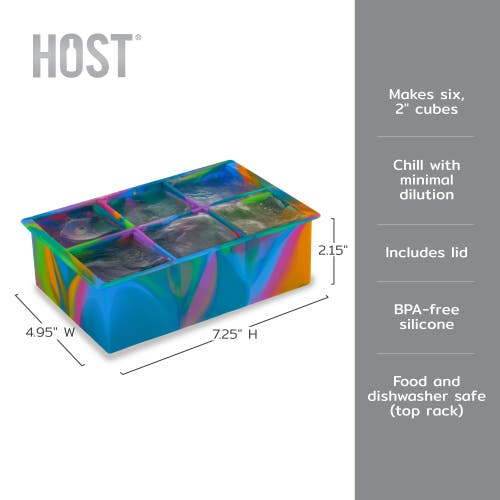 Host 2" Ice Cube Tray With Lid In Blue