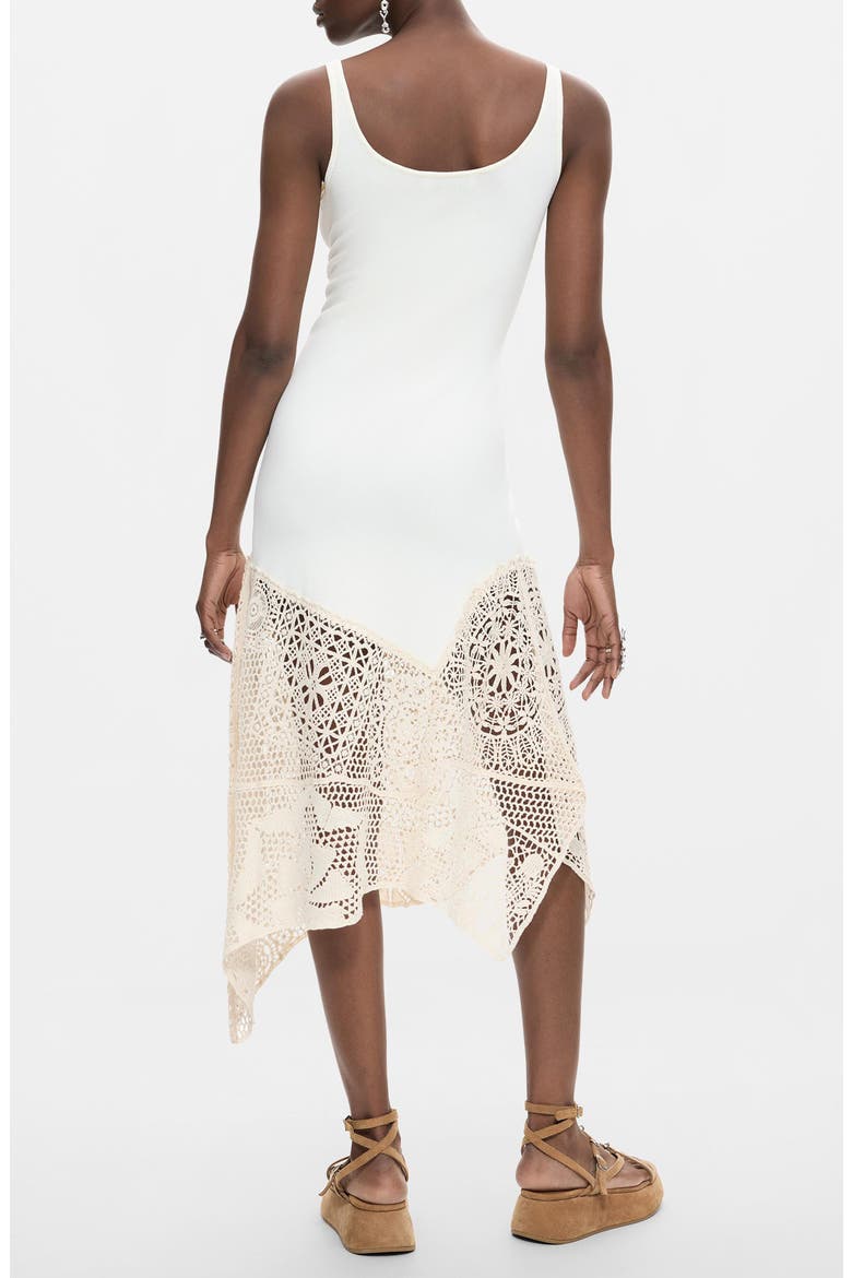 Open Stitch Asymmetrical Hem Slipdress, Alternate, color, OFF WHITE