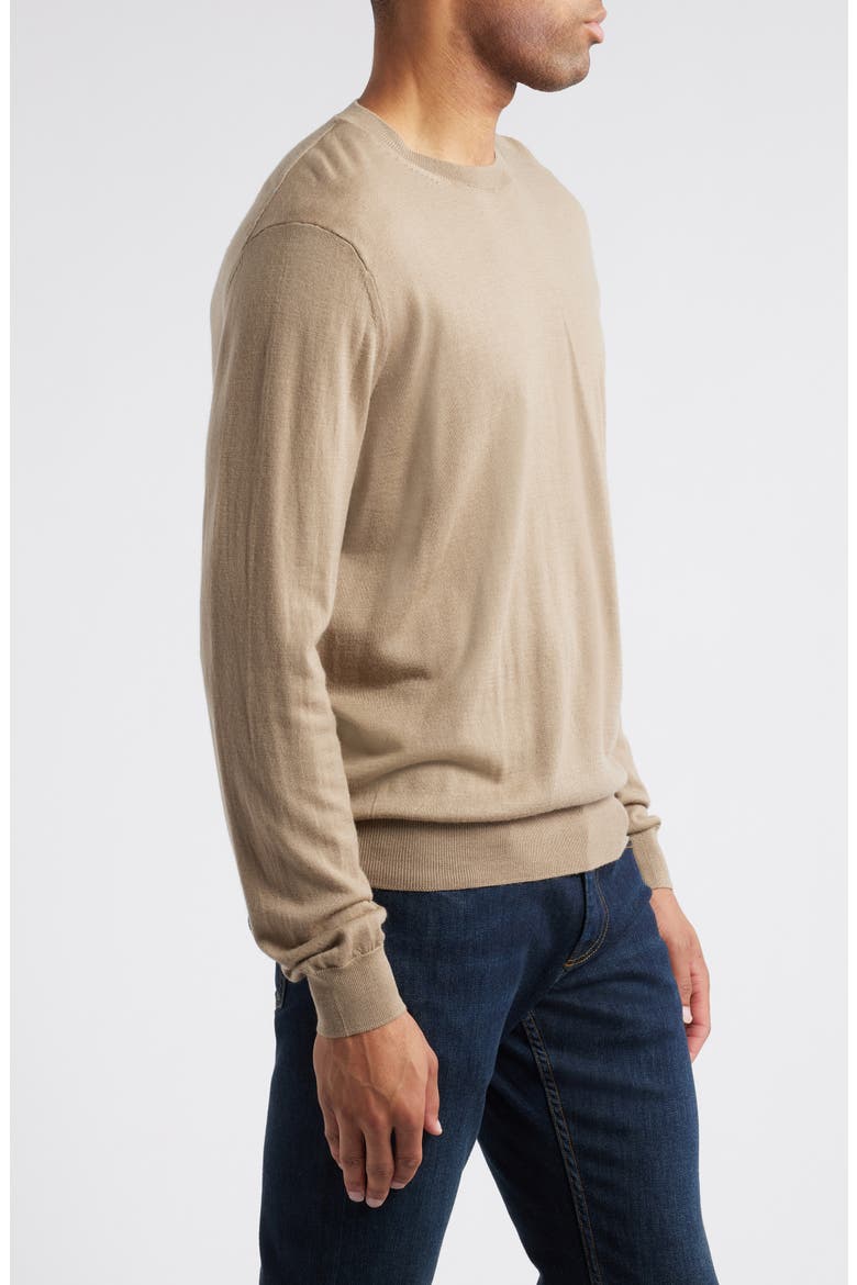 Crewneck Wool Sweater, Alternate, color, SAND