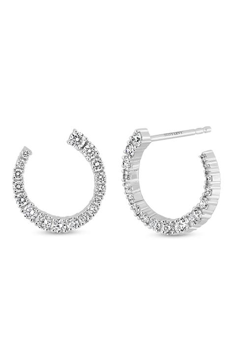 Audrey 18k Gold Diamond Wrap Stud Earrings
