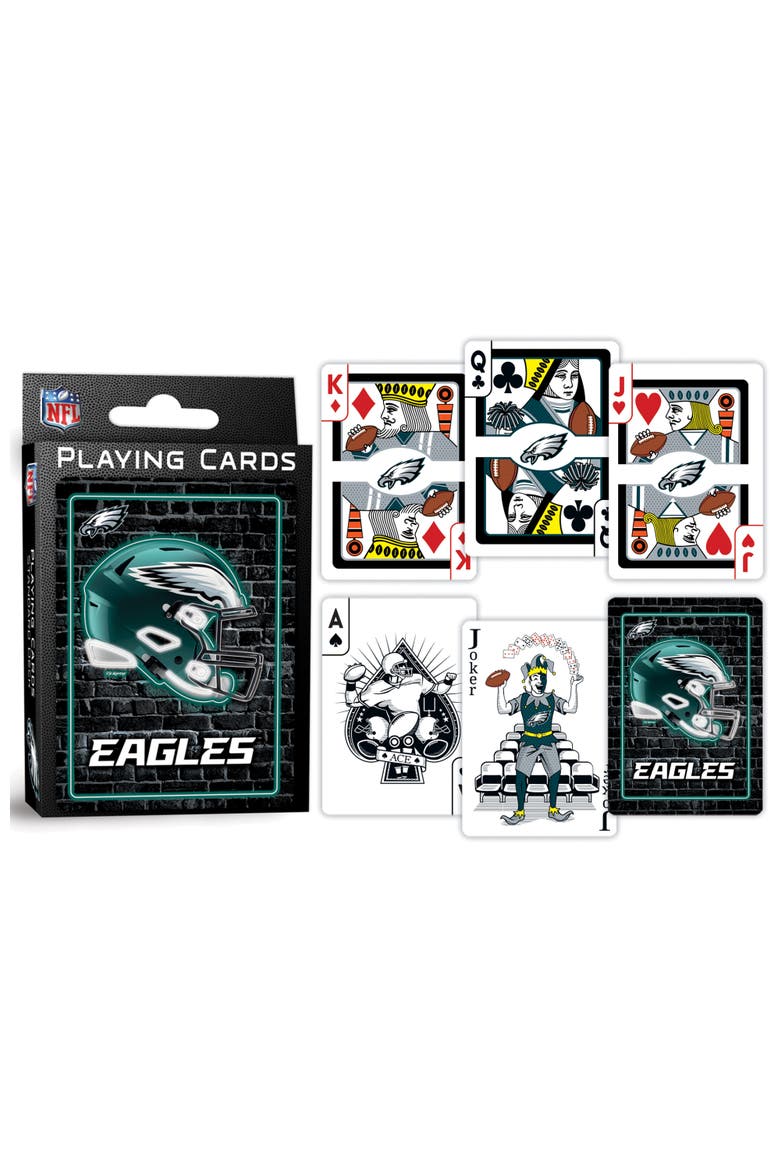 Philadelphia Eagles Neon Playing Cards, Alternate, color, Multicolor
